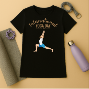 International Yoga day- yoga pose- Men's tshirt