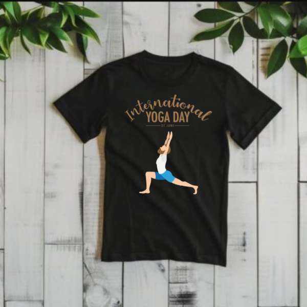 International Yoga day- yoga pose- Men's tshirt - Image 3