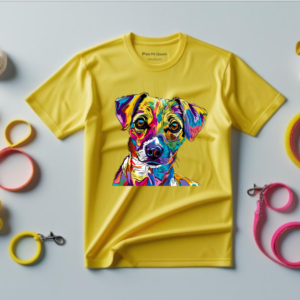 Dog lovers- dog colorful portrait- Men's Tshirt