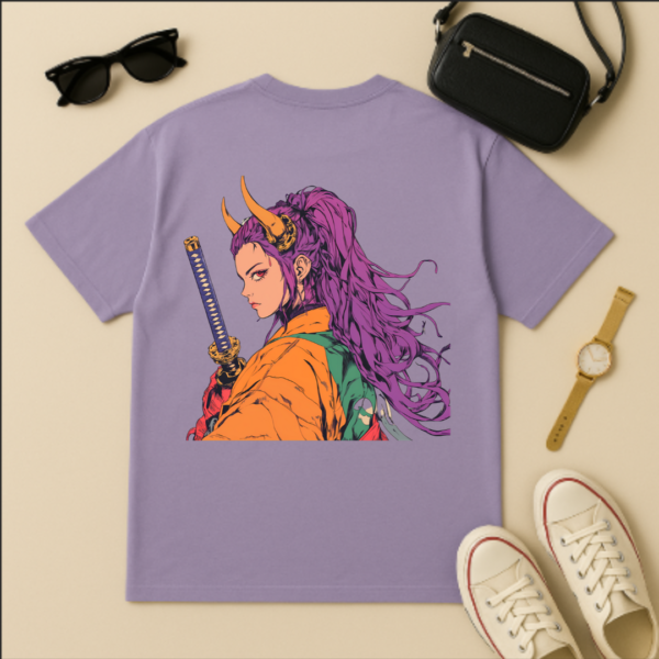 Anime inspired Back print- Premium oversized Unisex Tshirt - Image 3