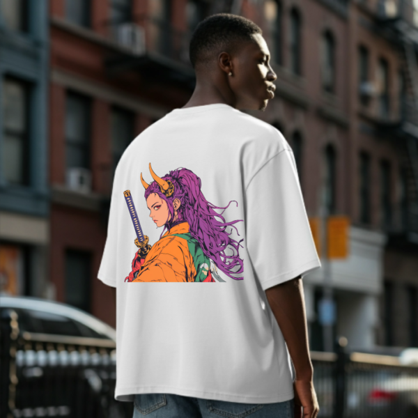 Anime inspired Back print- Premium oversized Unisex Tshirt - Image 12