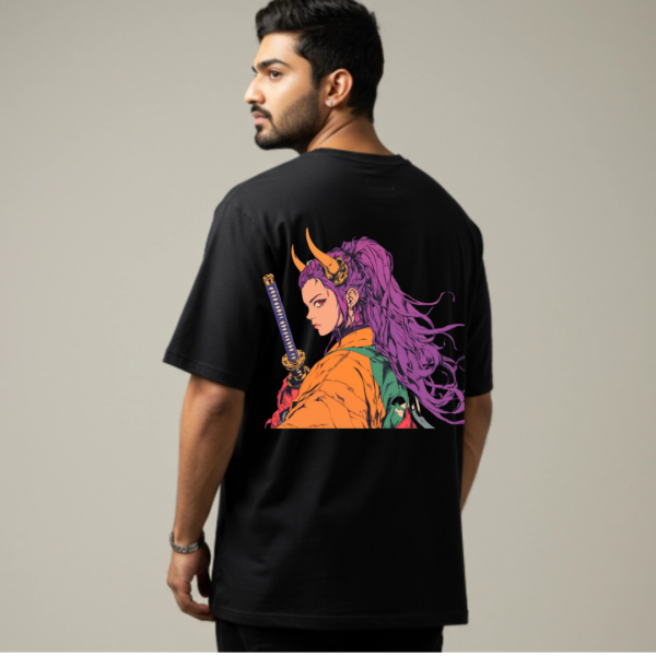 Anime inspired Back print- Premium oversized Unisex Tshirt - Image 10